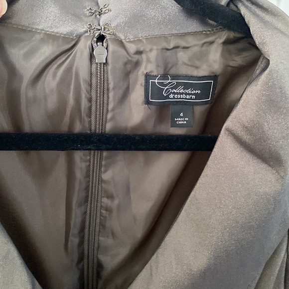 Olive Green Vintage-style Holiday Christmas Party Dress Rhinestone Buttons - Picture 2 of 8